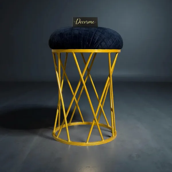 Midnight_Blue_Modern_Criss_Cross_Iron_Stool_Golden