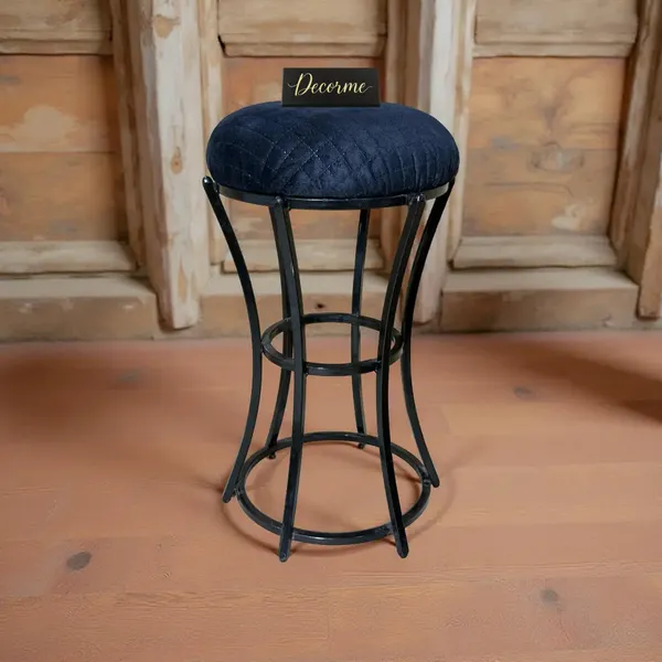 Classic_Midnight_Blue_Curved_Frame_Vanity_Stool