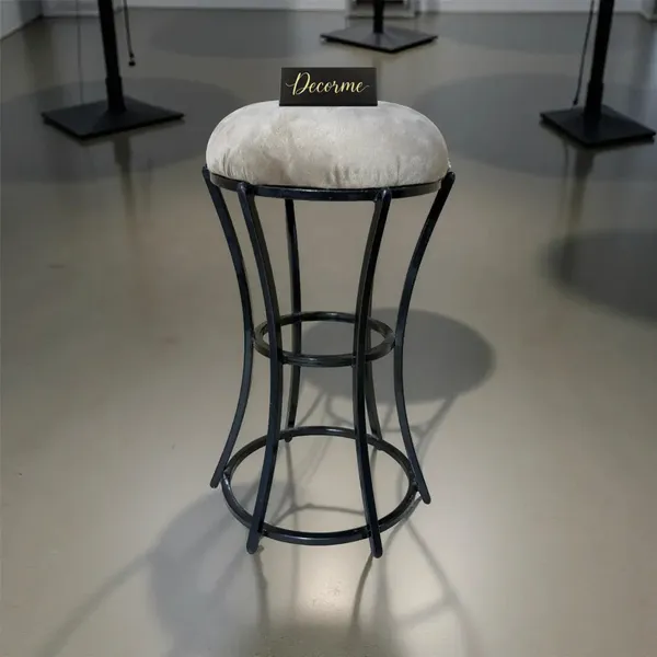 Classic_Stone_Brown_Curved_Frame_Vanity_Stool