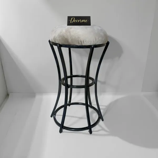 Classic_Stone_Brown_Curved_Frame_Vanity_Stool