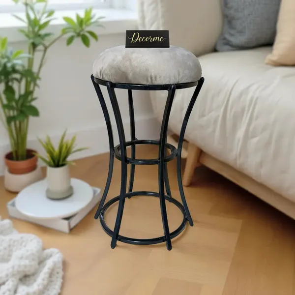 Classic_Stone_Brown_Curved_Frame_Vanity_Stool