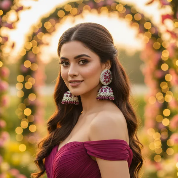 Ruby_Stone_Silver_Plated_Traditional_Jhumka_Earrings