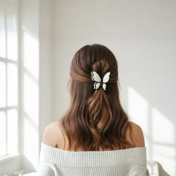 White_Butterfly_Hair_Clip