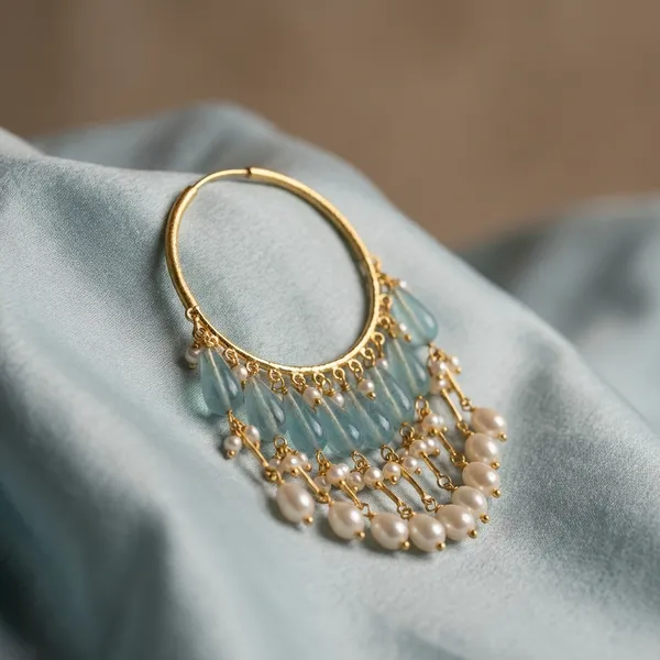 Elegant_Boho_Statement_Earrings_With_Blue_And_White_Beads
