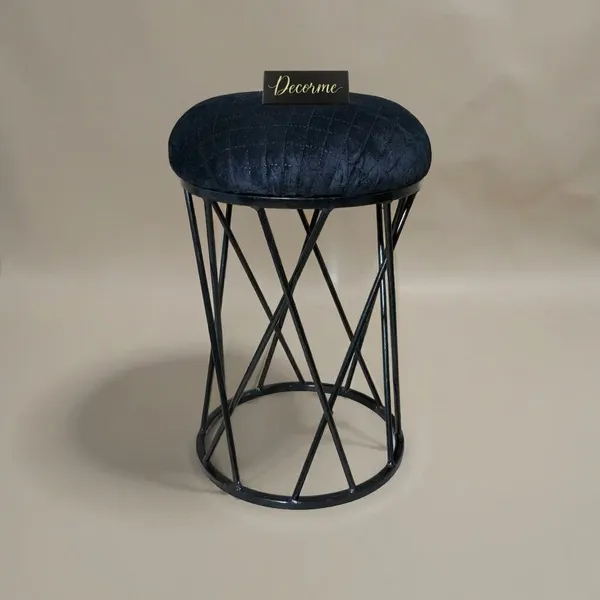 Modern_Criss_Cross_Iron_Stool_Seat_Midnight_Blue