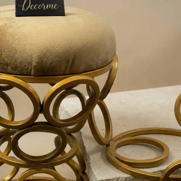 Golden_Circular_Iron_Stool_Mustard_Yellow