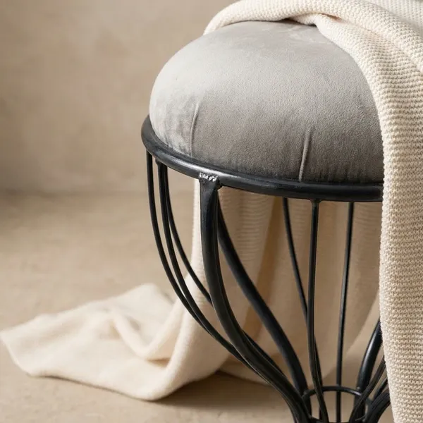 Elegant_Curved_Iron_Stool_Stone_Brown