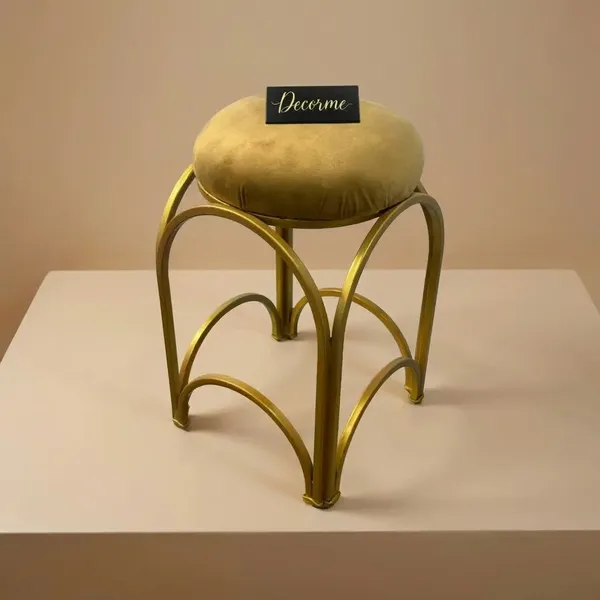 Golden_Arch_Design_Vanity_Stool_Mustard_Yellow
