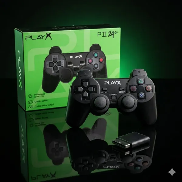Black_Wireless_PS2_Controller_Super_Sensor_Best_Game_Controller