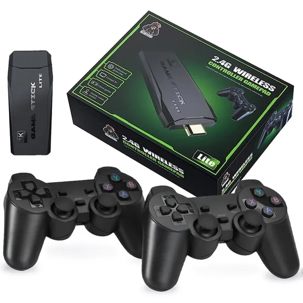 M8_Black_Wireless_Retro_Game_Console_With_Set_of_2_Dual_Controllers_|_USB_Plug_In_|_Up_to_10_meters_of_wireless_control