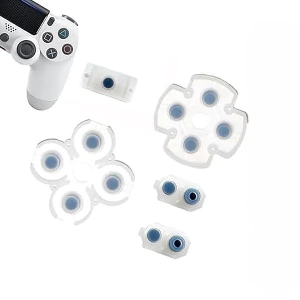 White_Ps4_Dualshock_4_Controller_Button_Pad_Set