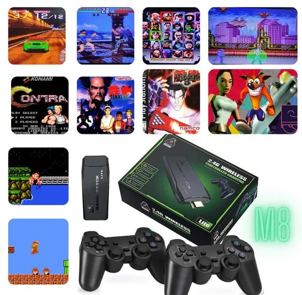 M8_Black_Game_Video_Console_With_Set_of_2_Dual_Wireless_Controllers_|_USB_Plug_In_|_Up_to_10_meters_of_wireless_control