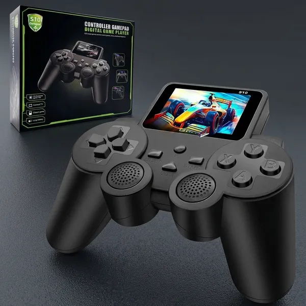 Black_Wired_Gamepad_With_Built_In_Games