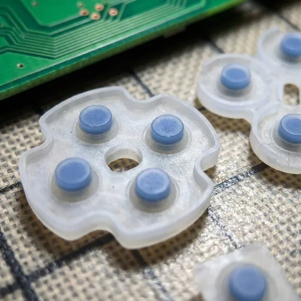 White_Playstation_2_Controller_Rubber_Contact_Set