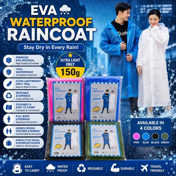 Premium_Reusable_Waterproof_Hooded_Raincoat_for_Men_&_Women_|_Lightweight_Long_Rain_Wear_|_Unisex_PVC_Rain_Coat_with_Full_Sleeves_&_Elastic_Cuffs_|_Travel,_Bike_&_Outdoor_Use_|