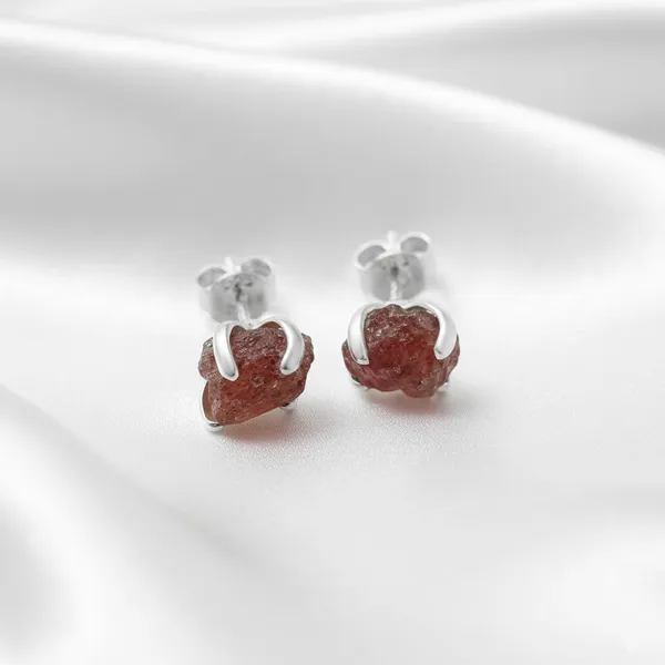 JUS_925_Sterling_Silver_Raw_Gemstone_Stud_Earrings_for_Women_Natural_Rough_Stones_in_Prong_Setting_Unique_Boho_Birthstone_Jewelry