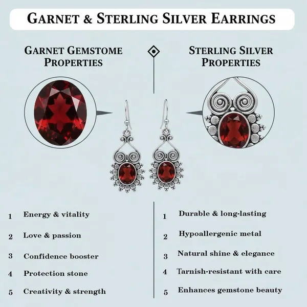 Red_Garnet_Drop_Dangle_Earrings_for_Women_Natural_Gemstone_January_Birthstone_Earrings_Elegant_Boho_Vintage_Handmade_for_Wedding_Anniversary_Birthday_Jewelry
