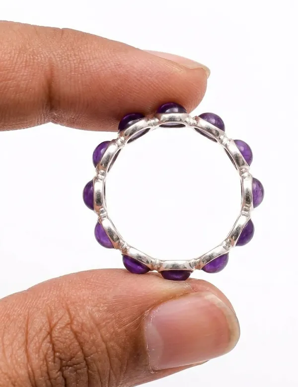925_Sterling_Silver_Amethyst_Eternity_Ring_for_Women_–_Round_Bezel_Set_Purple_Gemstone_Band,_Stackable_Silver_Ring,_February_Birthstone_Eternity_Band