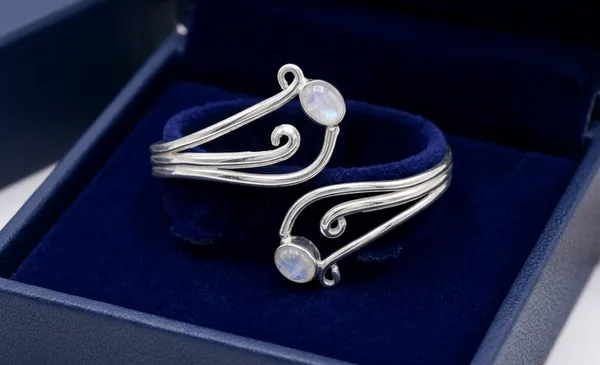 925_Sterling_Silver_Moonstone_Cuff_Bracelet_for_Women_–_Handmade_Adjustable_Open_Cuff_Bangle_with_Natural_Rainbow_Moonstone_Gemstone_–_Boho_Statement_Jewelry