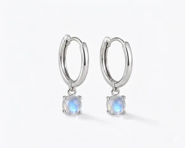 925_Sterling_Silver_Moonstone_Huggie_Hoop_Earrings_for_Women,_Dainty_Round_Rainbow_Moonstone_Drop_Earrings,_Small_Silver_Hoop_Earrings,_Minimalist_Jewelry_Gift_for_Her