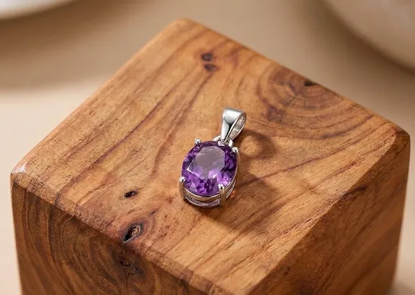 925_Sterling_Silver_Natural_Amethyst_Pendant_for_Women_–_Oval_Cut_Purple_Gemstone_Solitaire_Necklace_Pendant,_Handmade_Minimalist_February_Birthstone_Jewelry