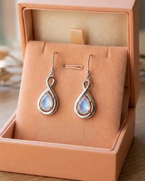 925_Sterling_Silver_Rainbow_Moonstone_Dangle_Earrings_for_Women_–_Pear_Cut_Gemstone_Drop_Earrings,_Minimalist_Infinity_Teardrop_Fish_Hook_Earrings,_Handmade_Boho_Jewelry