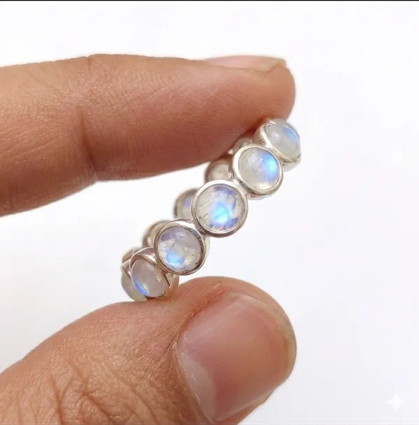 925_Sterling_Silver_Rainbow_Moonstone_Eternity_Ring_Natural_Band_Ring_for_Women_Stackable_Gemstone_Ring_Blue_Flash_Moonstone_Jewelry_Minimalist_Silver_Ring