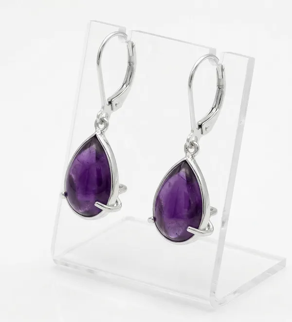 Amethyst_Teardrop_Drop_Earrings_for_Women_Purple_Gemstone_Dangle_Earrings_in_Silver_Tone_Setting_Elegant_Pear_Shape_Leverback_Earrings_for_Weddings_&_Everyday_Wear