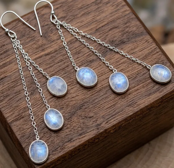 JUS_925_Sterling_Silver_Moonstone_Dangle_Earrings_for_Women_Oval_Cabochon_Natural_Gemstone_Drop_Earrings_Handmade_Minimalist_Artisan_Silver_Everyday_Fashion_June_Birthstone_Jewelry