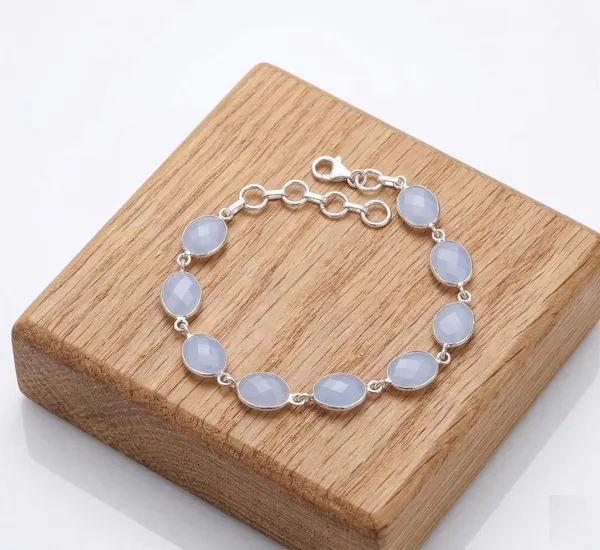 Natural_Rainbow_Moonstone_Bracelet_925_Sterling_Silver_|_Oval_Faceted_Gemstone_Link_Bracelet_for_Women_Handmade_Elegant_Jewelry_With_Lobster_Clasp