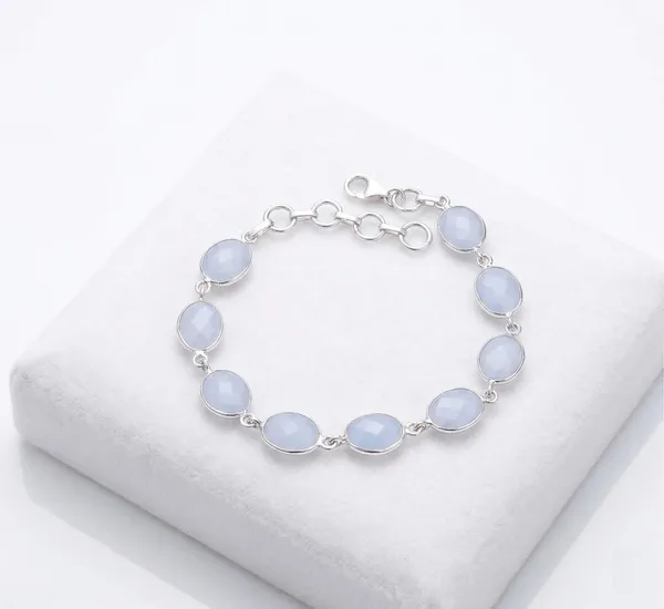 Natural_Rainbow_Moonstone_Bracelet_925_Sterling_Silver_|_Oval_Faceted_Gemstone_Link_Bracelet_for_Women_Handmade_Elegant_Jewelry_With_Lobster_Clasp