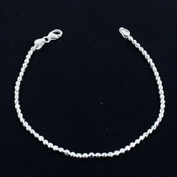 JUS_925_Sterling_Silver_Ball_Bead_Chain_Bracelet_for_Women_&_Men_Minimalist_Polished_Bead_Link_Bracelet_Durable_Lobster_Clasp_Lightweight_Everyday_Jewelry_8_Inch