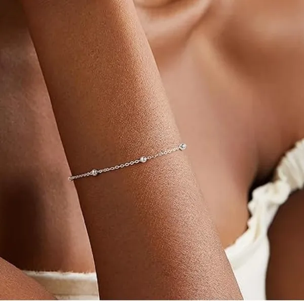 JUS_925_Sterling_Silver_Bead_Chain_Bracelet_for_Women_&_Men,_Minimalist_Adjustable_Bracelet_7–8_Inch,_Lightweight_Everyday_Jewelry,_Lobster_Clasp_Fine_Silver_Bracelet