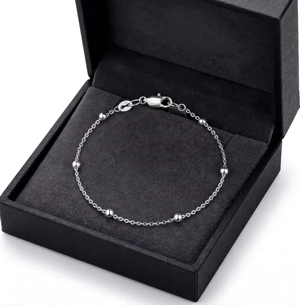 JUS_925_Sterling_Silver_Bead_Chain_Bracelet_for_Women_&_Men,_Minimalist_Adjustable_Bracelet_7–8_Inch,_Lightweight_Everyday_Jewelry,_Lobster_Clasp_Fine_Silver_Bracelet