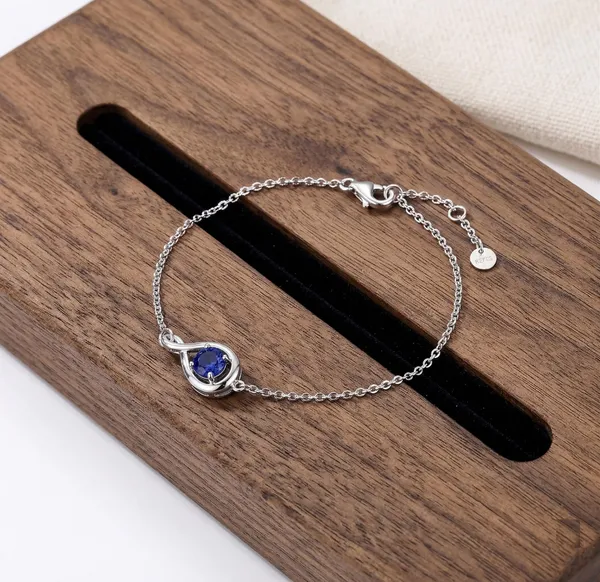 JUS_Blue_Sapphire_Bracelet_925_Sterling_Silver_Minimalist_Solitaire_Gemstone_Chain_Bracelet_for_Women,_Adjustable_7–8_Inch