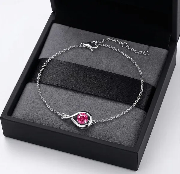 JEWEL_UP_BY_SARITA_Pink_Tourmaline_Bracelet_925_Sterling_Silver_–_Minimalist_Solitaire_Gemstone_Chain_Bracelet_for_Women,_Adjustable_7–8_Inch,_Elegant_Fine_Jewelry