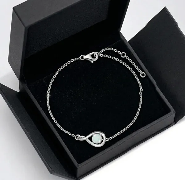 JUS_Created_Opal_Bracelet_925_Sterling_Silver_Minimalist_Bezel_Set_Opal_Chain_Bracelet,_Adjustable_7–8_Inch,_Dainty_Iridescent_Gemstone_Jewelry