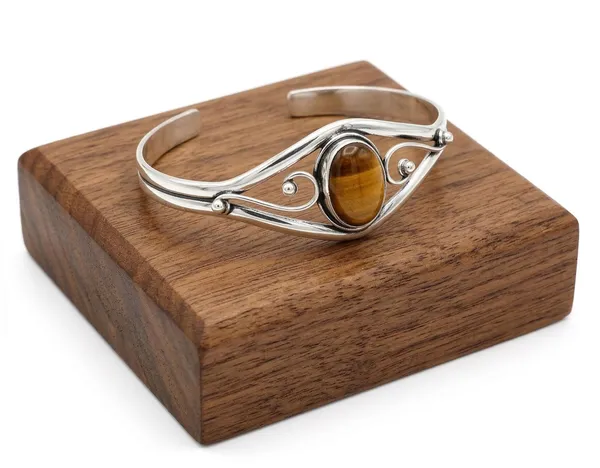 Tiger's_Eye_Brown_And_Silver_Premium_Bracelet_For_Women