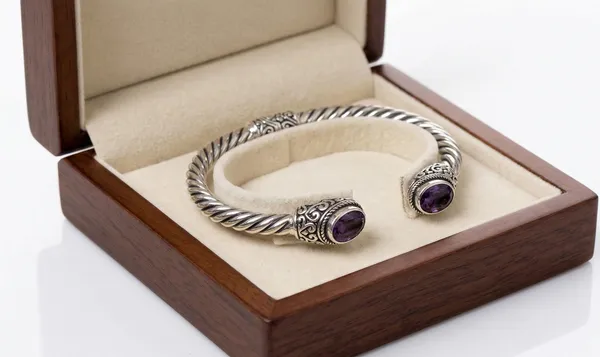JUS_Amethyst_Gemstone_Bracelet_for_Women_&_Men_Natural_Purple_Amethyst_Oval_Stone_Twisted_Cuff_Bracelet_Handmade_Vintage_Style_Silver_Open_Bracelet_Jewelry