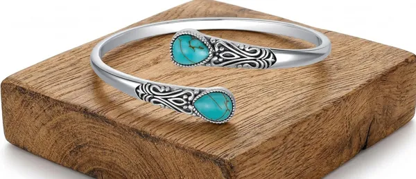 Natural_Turquoise_Gemstone_Handmade_Bracelet_Sterling_Silver_Jewelry_For_Women