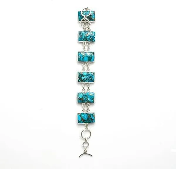 Natural_Blue_Turquoise_And_Silver_Premium_Bracelet_For_Women