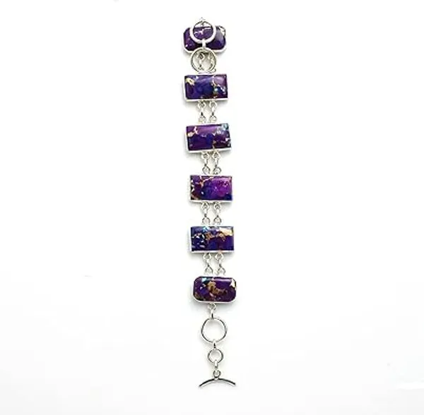 Natural_Purple_Turquoise_Gemstone_Handmade_Silver_Premium_Bracelet_For_Women