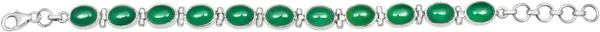 Green_Onyx_Bracelet_for_Women_&_Men_Natural_Oval_Green_Onyx_Gemstone_Link_Bracelet_Handmade_Silver_Jewelry_with_Lobster_Clasp