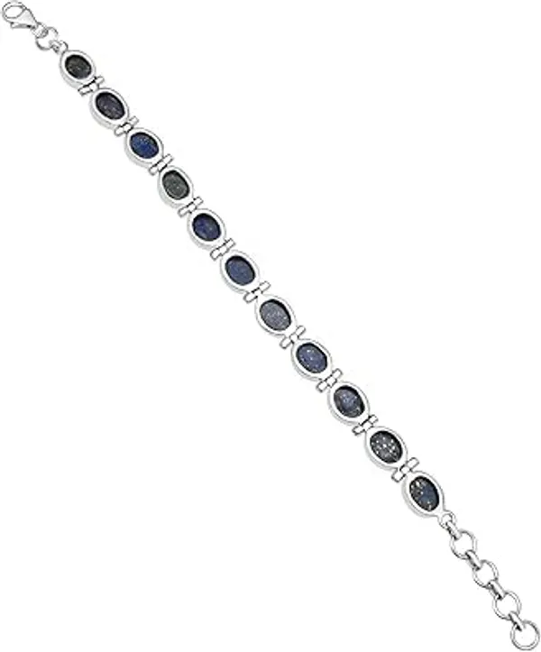Natural_Lapis_Lazuli_Bracelet_Oval_Blue_Gemstone_Link_Chain_Bracelet_with_Lobster_Clasp
