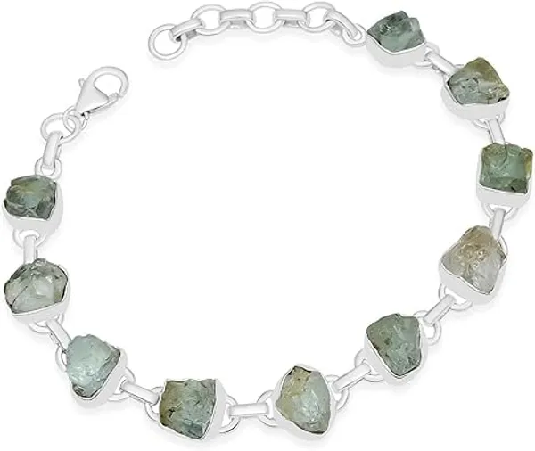 Natural_Blue_Aquamarine_Gemstone_Handmade_Raw_Stone_Link_Bracelet