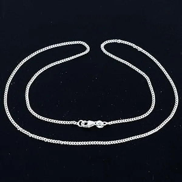JEWEL_UP_BY_SARITA_925_Sterling_Silver_Chain_Necklace_for_Men_&_Women_Classic_Curb_Link_Silver_Chain_Durable_Lobster_Claw_Clasp_Available_in_16”_to_32”_Lengths