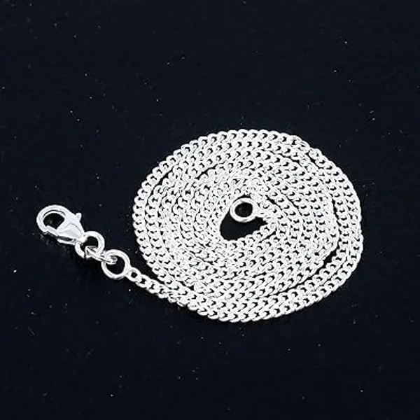JEWEL_UP_BY_SARITA_925_Sterling_Silver_Chain_Necklace_for_Men_&_Women_Classic_Curb_Link_Silver_Chain_Durable_Lobster_Claw_Clasp_Available_in_16”_to_32”_Lengths