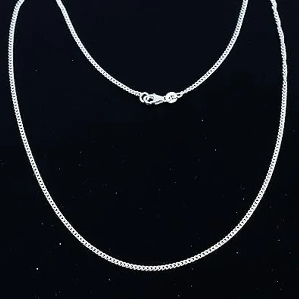 JEWEL_UP_BY_SARITA_925_Sterling_Silver_Chain_Necklace_for_Men_&_Women_Classic_Curb_Link_Silver_Chain_Durable_Lobster_Claw_Clasp_Available_in_16”_to_32”_Lengths