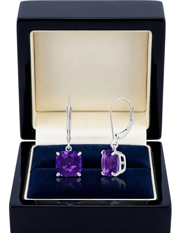 JUS_Amethyst_Gemstone_Dangle_Earrings_for_Women_Cushion_Cut_Purple_Amethyst_Drop_Earrings_in_Sterling_Silver_Leverback_Setting_Handmade_February_Birthstone_Jewelry