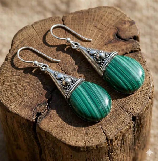 Natural_Malachite_Teardrop_Dangle_Earrings_for_Women_925_Sterling_Silver_Handmade_Green_Striped_Gemstone_Drop_Earrings_Boho_Statement_Jewelry_Gift_for_Her_French_Wire_Hook